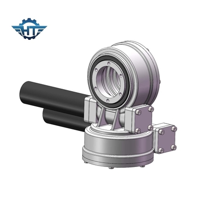 Hydraulische slew aandrijving met precieze tracking en zelf vergrendeling